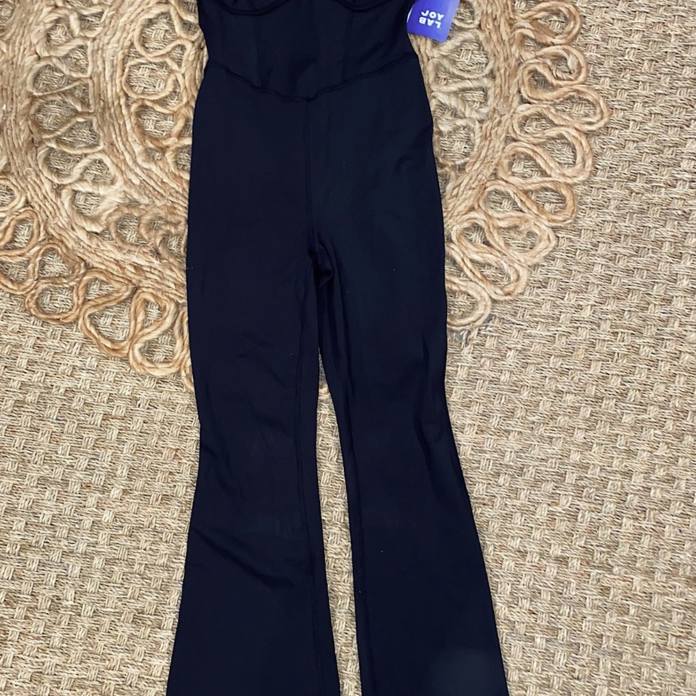 NWT JOYLAB Flare Bodysuit Jumpsuit Black Size XSmall - Picture 4 of 6